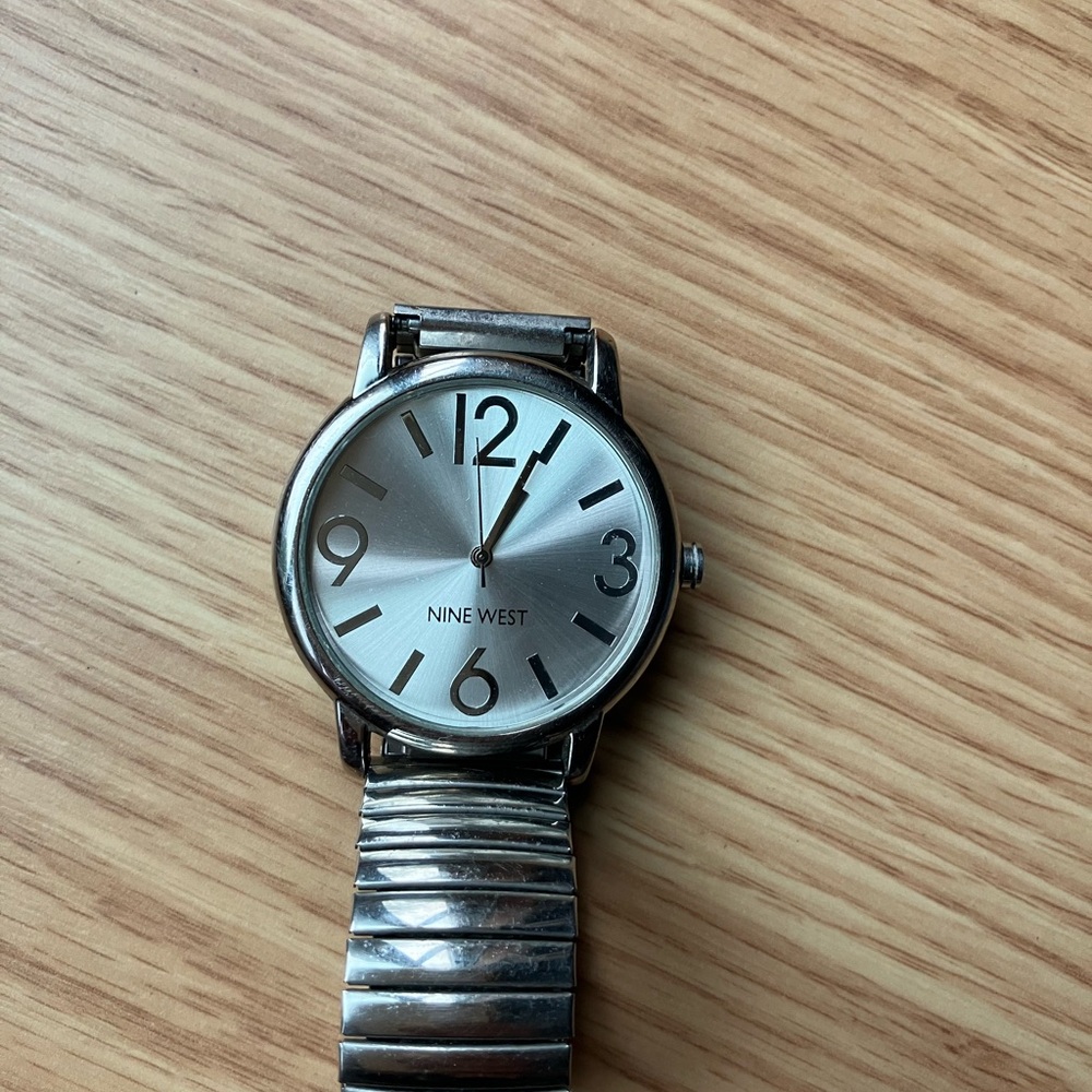 Nine West Silver-Tone Men's Watch